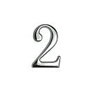 Номер на дверь Аллюр, "2", хром
