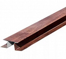 Планка стыковочная сложная для мет.сайдинга 75мм L3м Ecosteel матовый, мореный дуб