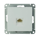 Розетка компьютерная одинарная встраиваемая Atlas Design (Systeme Electric/Schneider Electric), белая (ATN000183)
