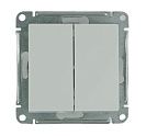 Выключатель двухклавишный встраиваемый Atlas Design (Systeme Electric/Schneider Electric), белый (ATN000151)