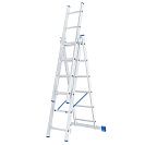 Лестница алюминиевая универсальная (Ремоколор) трехсекционная, 6 ступеней, максимальная длина 3,36м (63-3-006)