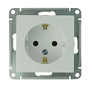 Розетка одинарная встраиваемая Atlas Design (Systeme Electric/Schneider Electric) 16А с заземлением, белая (ATN000143)